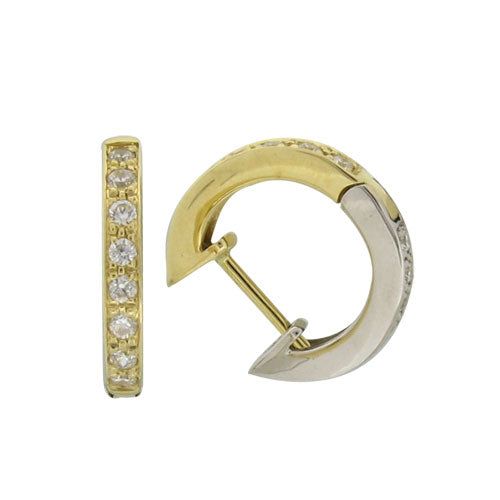 Channel Loop Hoops – Two-Tone Yellow Gold