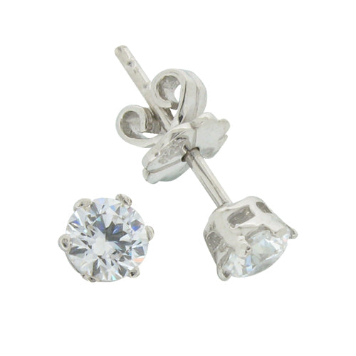 Earring Solitaire Round Brilliant (4.25mm) Stud