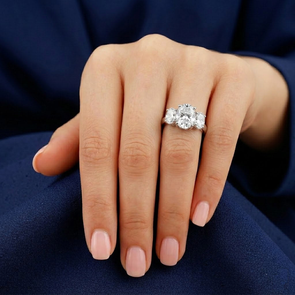Oval Radiance Ring – 2ct + 2 x 1ct