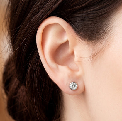 Everyday Sparkle Bezel Stud Earrings