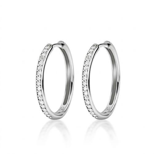Diamond Glow Moissanite Hoop Earrings