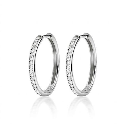 Diamond Glow Moissanite Hoop Earrings