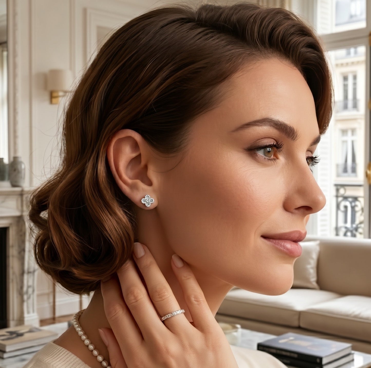 Clover Luxe Moissanite Earrings