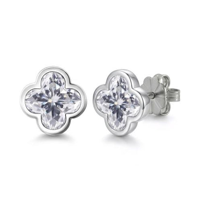 Clover Luxe Moissanite Earrings