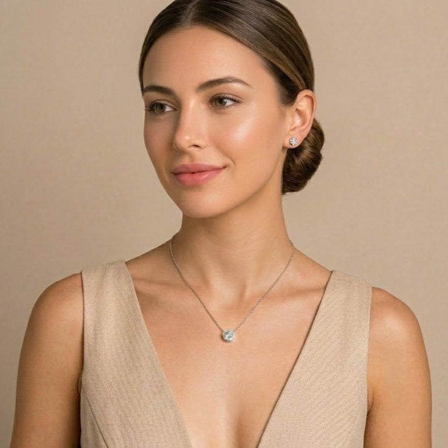 Bezel Glow Moissanite Necklace