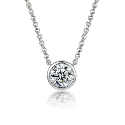 Bezel Glow Moissanite Necklace