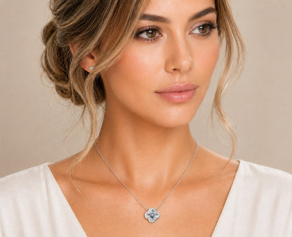 Clover Luxe Moissanite Necklace