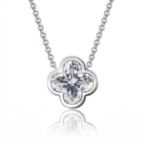 Clover Luxe Moissanite Necklace