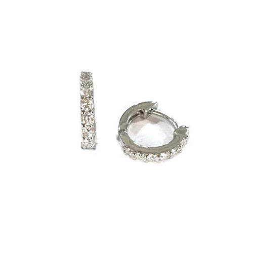 Luminous Huggie Hoops in Moissanite
