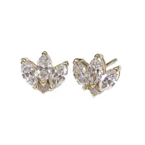 Lotus Bloom Earrings – Yellow Gold