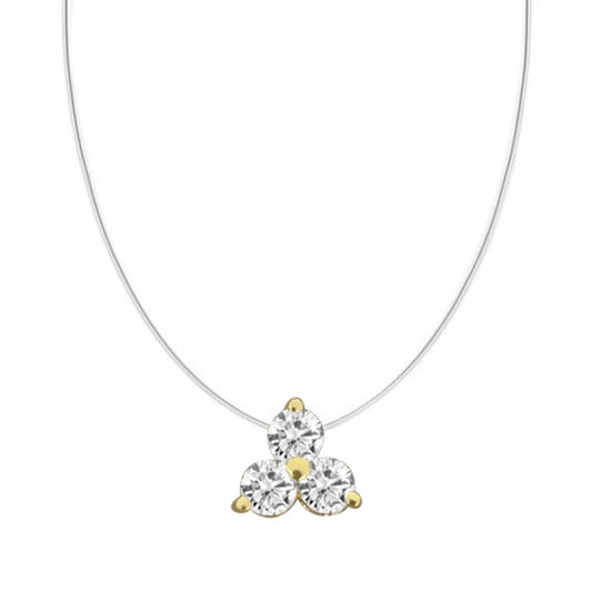 Floating Trio Pendant –  Yellow Gold Plated