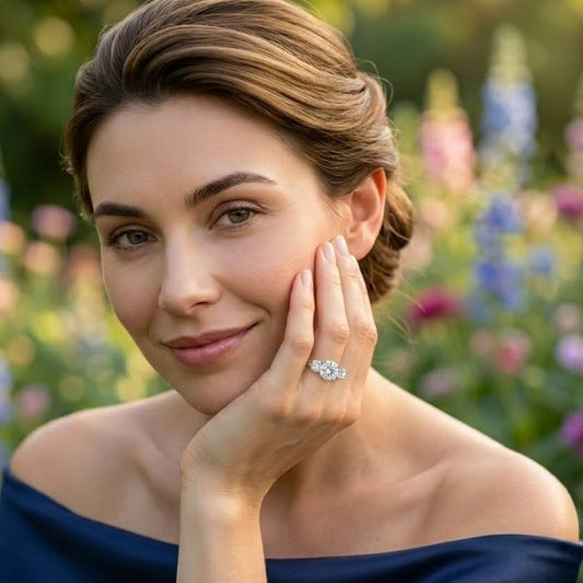 Filigree Moissanite Trio Ring – 4ct Total