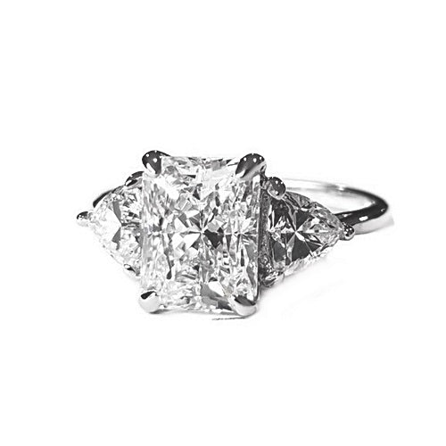 Radiant Trilogy Moissanite Ring