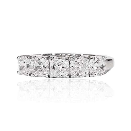 Cushion Cut Quintet Ring – 4x4mm