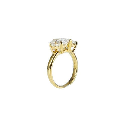 Grand Oval Trilogy Ring - Yellow Gold Plated
